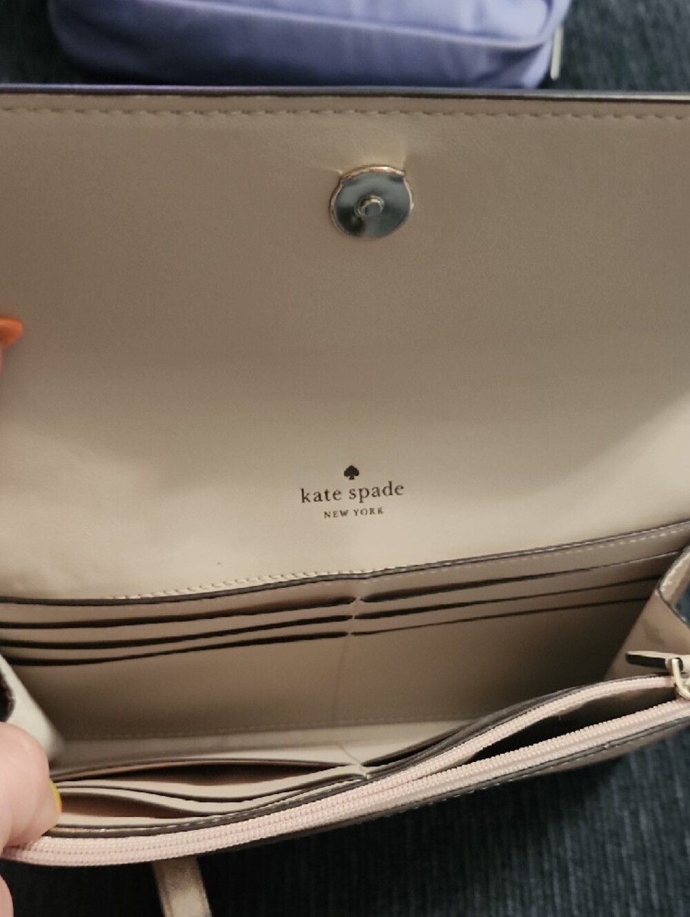 kate spade glitter wristlet in rose gold tone - Picture 5 of 7